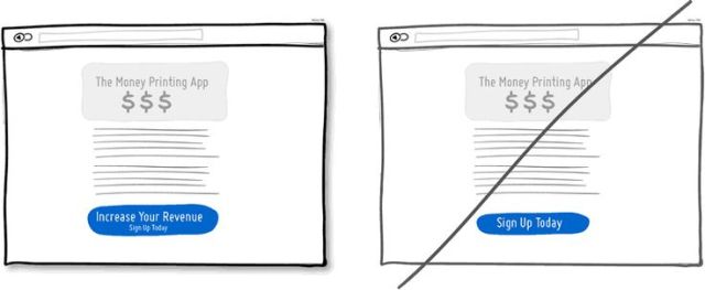 試著在頁面上使用能"帶給用戶好處的按鈕"，取代"任務(wù)導(dǎo)向的按鈕"
